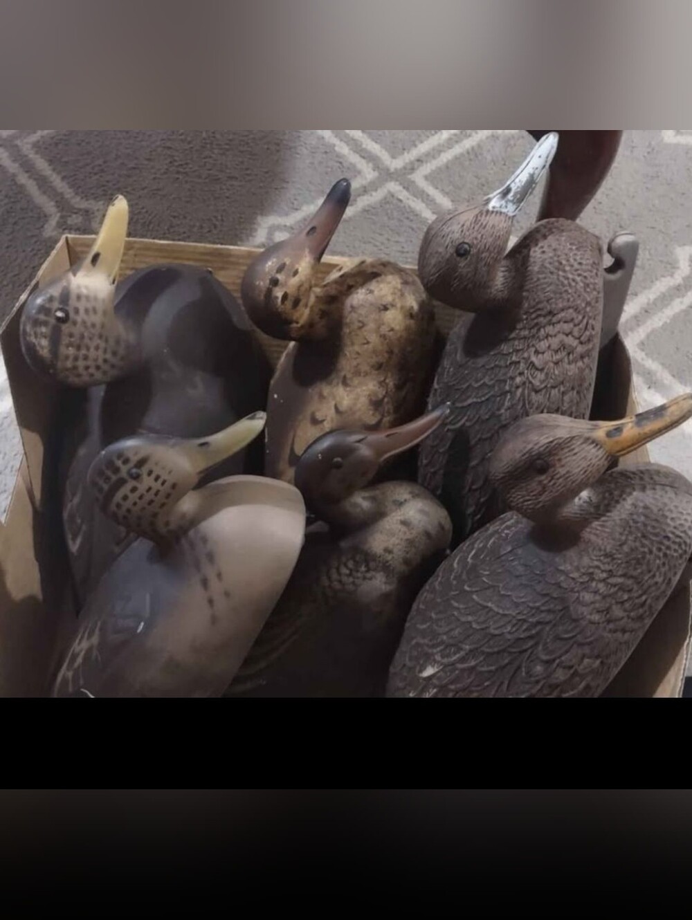 Lot of 6- Duck Decoys, Full Rubber, Vintage, Large 14"-16" Long, 1970s